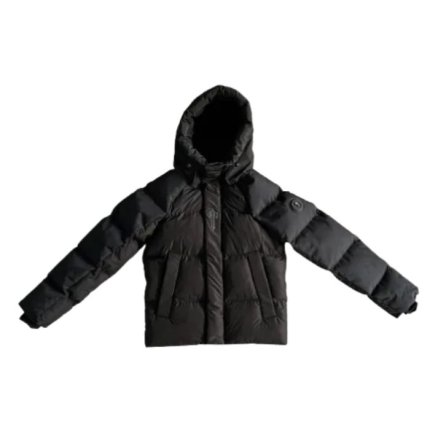 Doudoune Trapstar noire puffer hiver streetwear capuche isolation thermique veste chaude urbaine