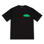 T-shirt Trapstar Color Blitz noir logo vert néon minimaliste streetwear coton premium