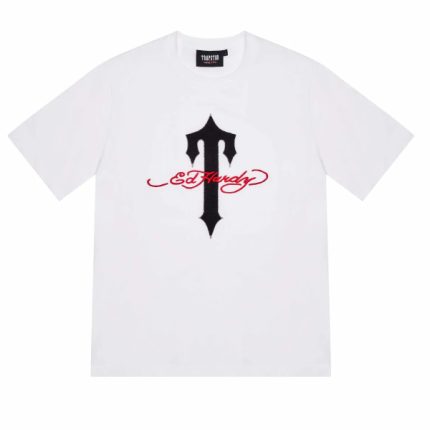 T-shirt Blanc Trapstar X Ed Hardy Ironagte